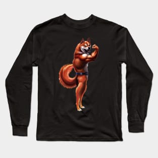 Shiba Inu Dog Muscle Packed Shiba Inu Long Sleeve T-Shirt